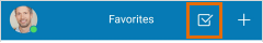 To remove a contact from your Favorites list, tap the select button.