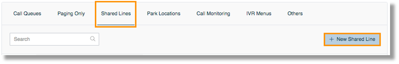 Click Shared Lines, then click New Shared Line