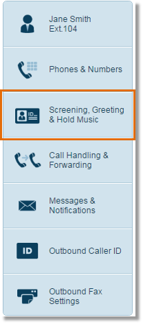 Click Screening Greeting and Hold music