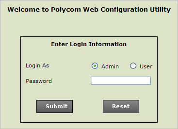Log in as Admin to the phone's web user interface