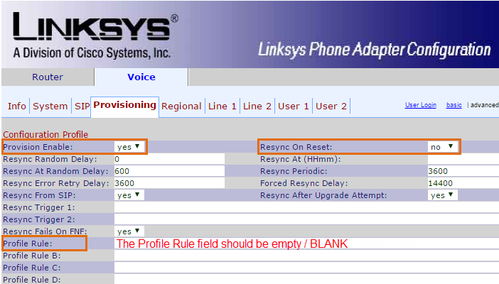Go go Voice, Provisioning, and set up under configuration profile