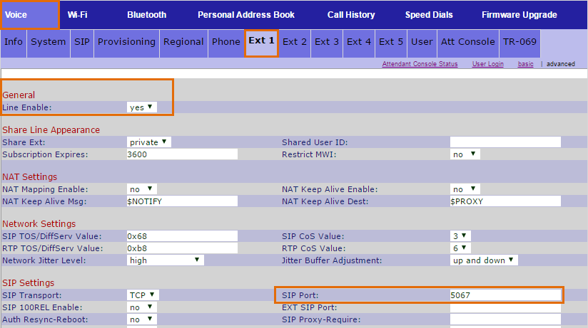 Go to Voice and configure settings.