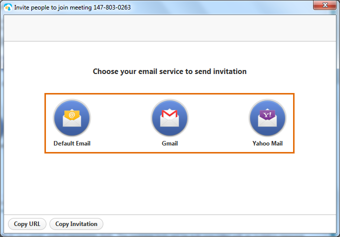 Choose ryour email service to send invitation.