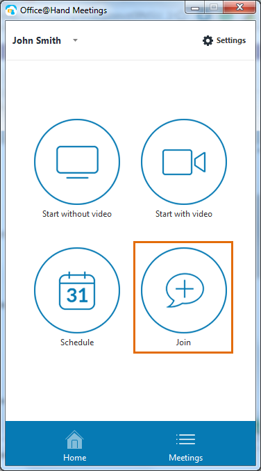Launch the application and click the Join button.