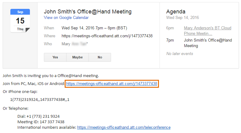 Click the invitation link.