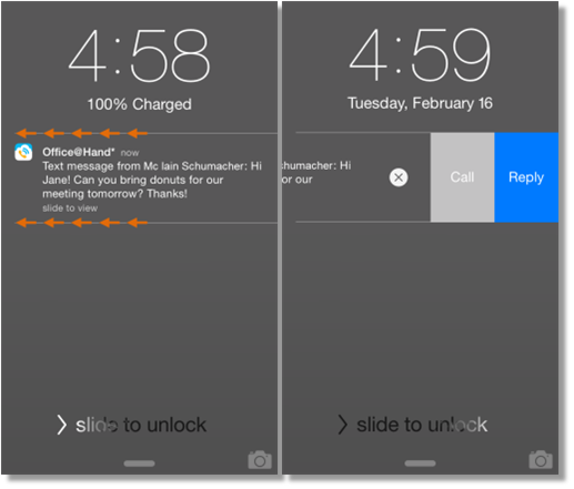 retrieving a text message screen image