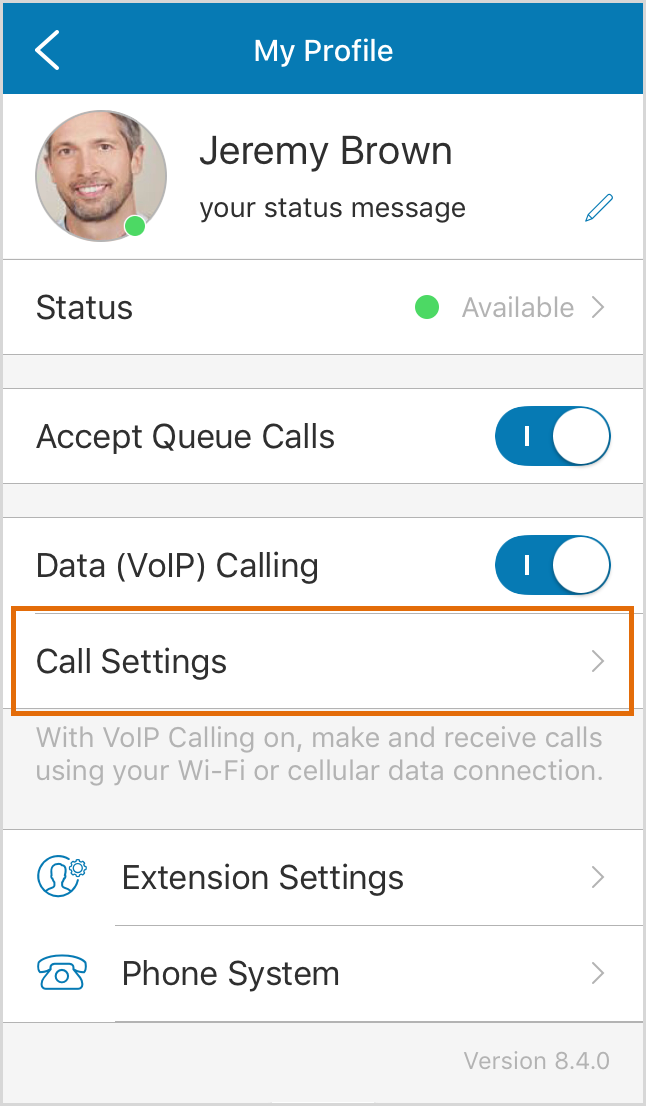 Tap Call Settings.