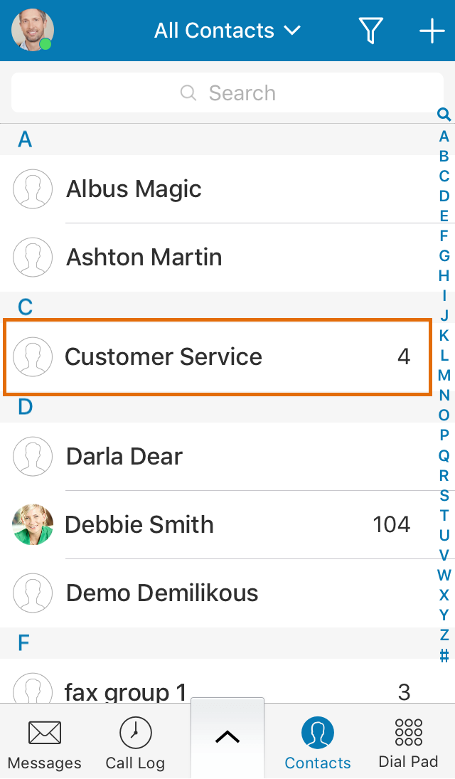 Tap the paging group you previously created