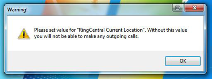 Warning Notification.