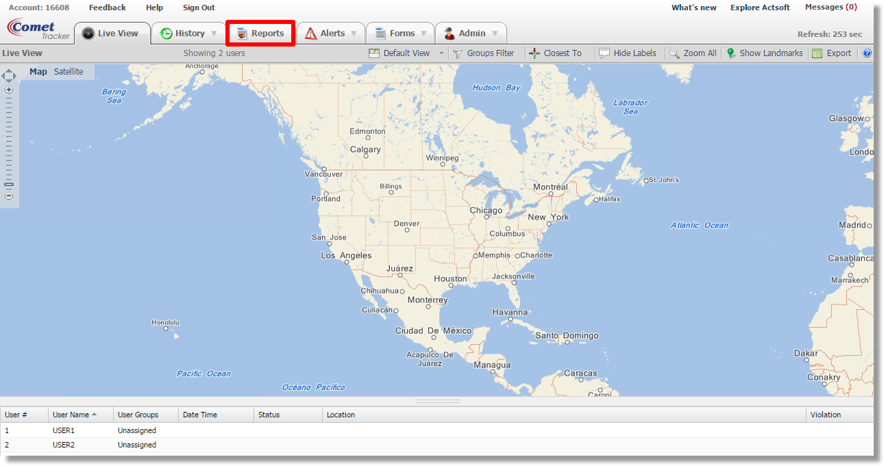 schedule an entered odometer report with actsoft comet tracker from