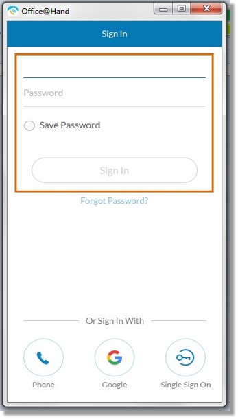For Administrators - Enter your direct phone or fax number and your numeric password. For Extension Users - Enter your main company number, extension number and your numeric password.