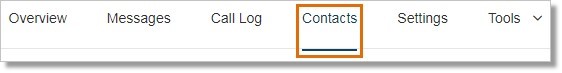 Click the Contacts tab.