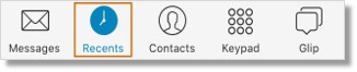 You can access this menu by tapping the Recents icon at the bottom of the Mobile App screen.