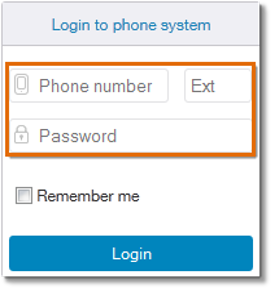 Enter your AT&T Office@Hand login credentials in the corresponding fields. 