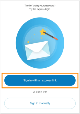 Tap Sign in with an express link.