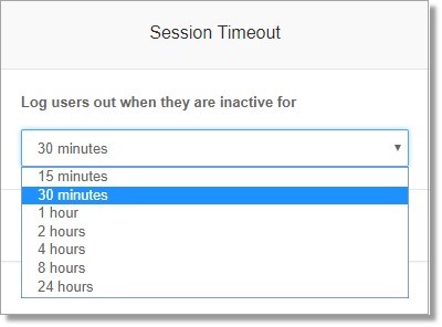 Set the session timeout of your online account, click Save to apply your custom session timeout. 