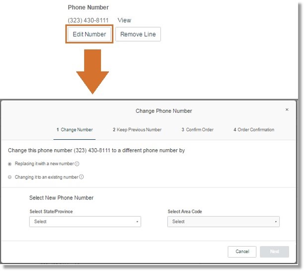 Click Change Number beside the Phone Number to do so.