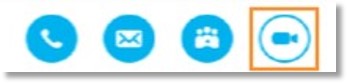 Click the Initiate Office@Hand Meetings icon from the Skype for Business contact menu.