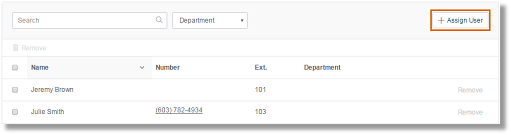 Click Assign User.