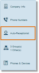 Under Phone system, click Auto-Receptionist.