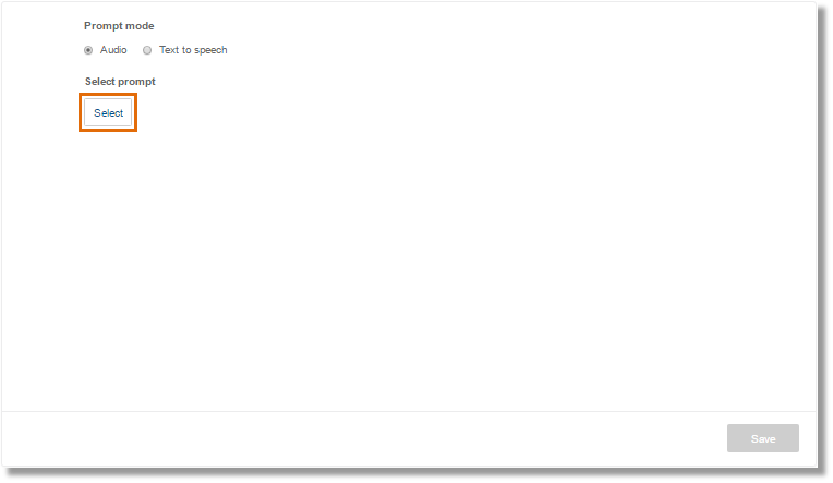 Since Audio is automatically displayed, click Select.