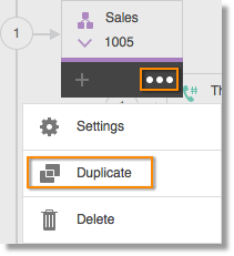 Hover over the Sales IVR menu and click ... then Duplicate.