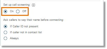 At this point, you can either enable (set to On) or disable (set to Off) this feature.