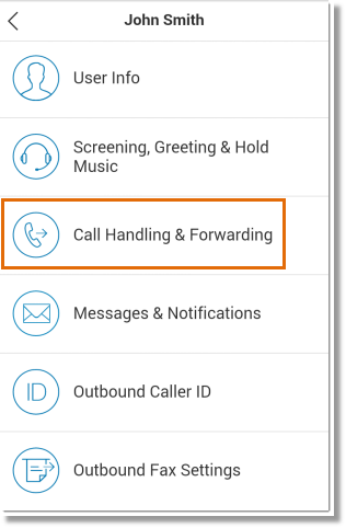 Tap Call Handling & Forwarding.