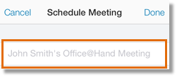 Meeting Topic