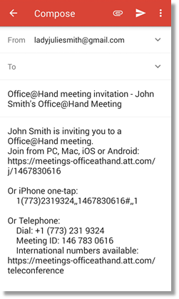 Compose your email, and add the participants' email addresses in the To field. Send your email.