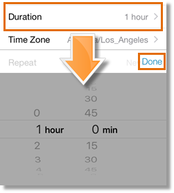 Tap Duration.