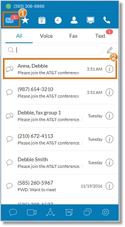 Click the messaging group.