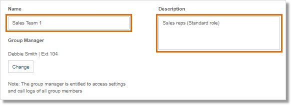 Edit name or description in boxes