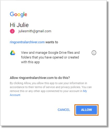 Click Allow