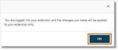 Extension settings