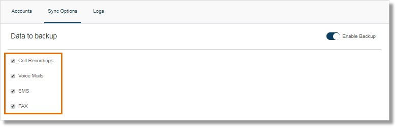 Backup options