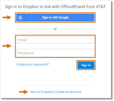 Connect with dropbox in 3 different ways