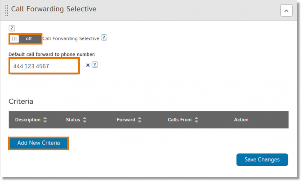 To add more settings, click Add New Criteria.