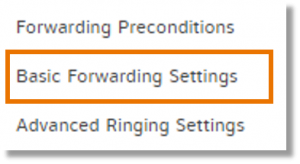 Click Basic Forwarding Settings