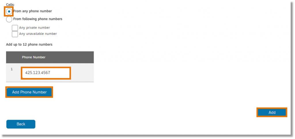 Select call forwarding preferences.