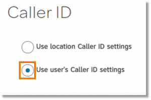 Select which Caller ID settings to apply