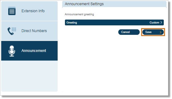 You will be redirected to the Announcement settings section. Click Save.