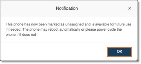 A notification window will appear, Click OK.