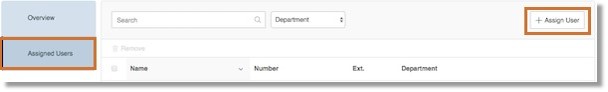 On the Assigned Users tab, click Assign User.