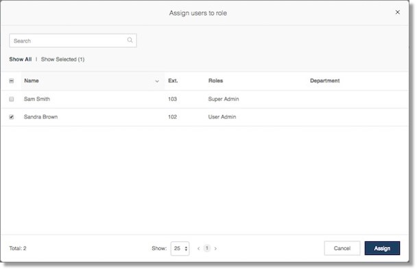 Check the box beside the User you want to assign then click Assign.