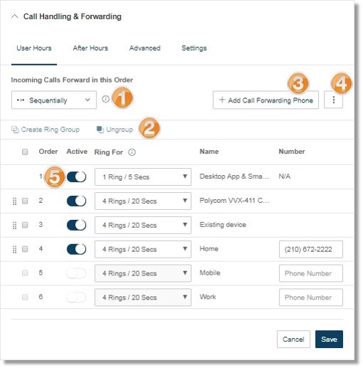 Decide how you want your calls answered during User Hours.