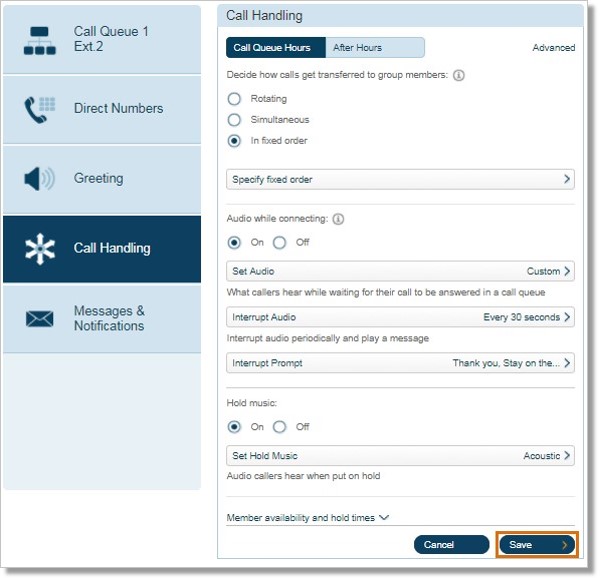 Click Save to finalize changes.