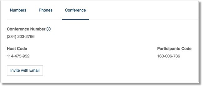 Conference tab