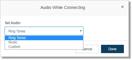 Image of the audio while connecting message.