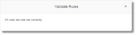 After making the necessary changes, you will be prompted that the rules are now set correctly.